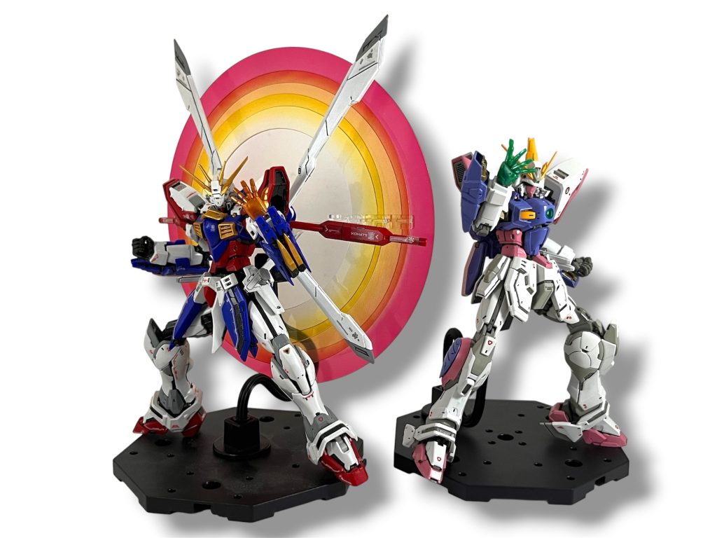 RGゴッドガンダムとポーズ