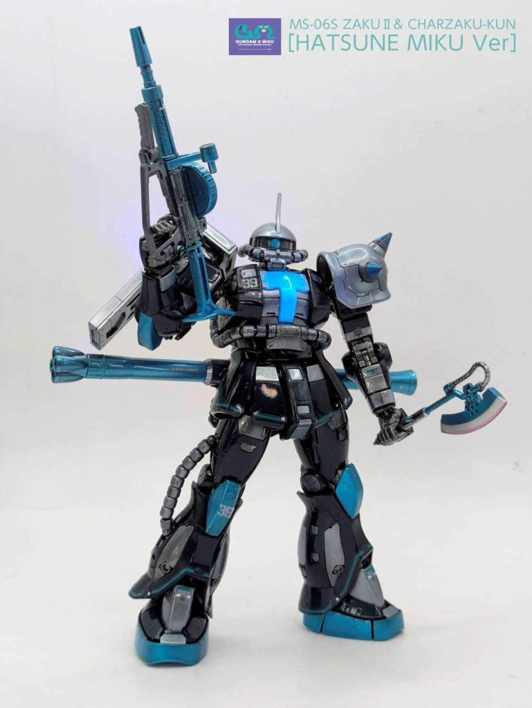 RG ザクⅡ［初音ミク Ver］& シャアザクくん METALBUILD風キャンディ塗装–7枚目/制作者：しうまい