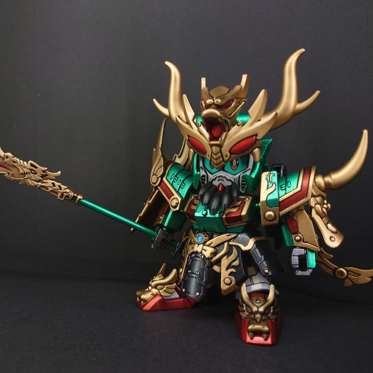 三国伝 鬼牙装 関羽ガンダム 全塗装｜三匹のMさんのガンプラ作品