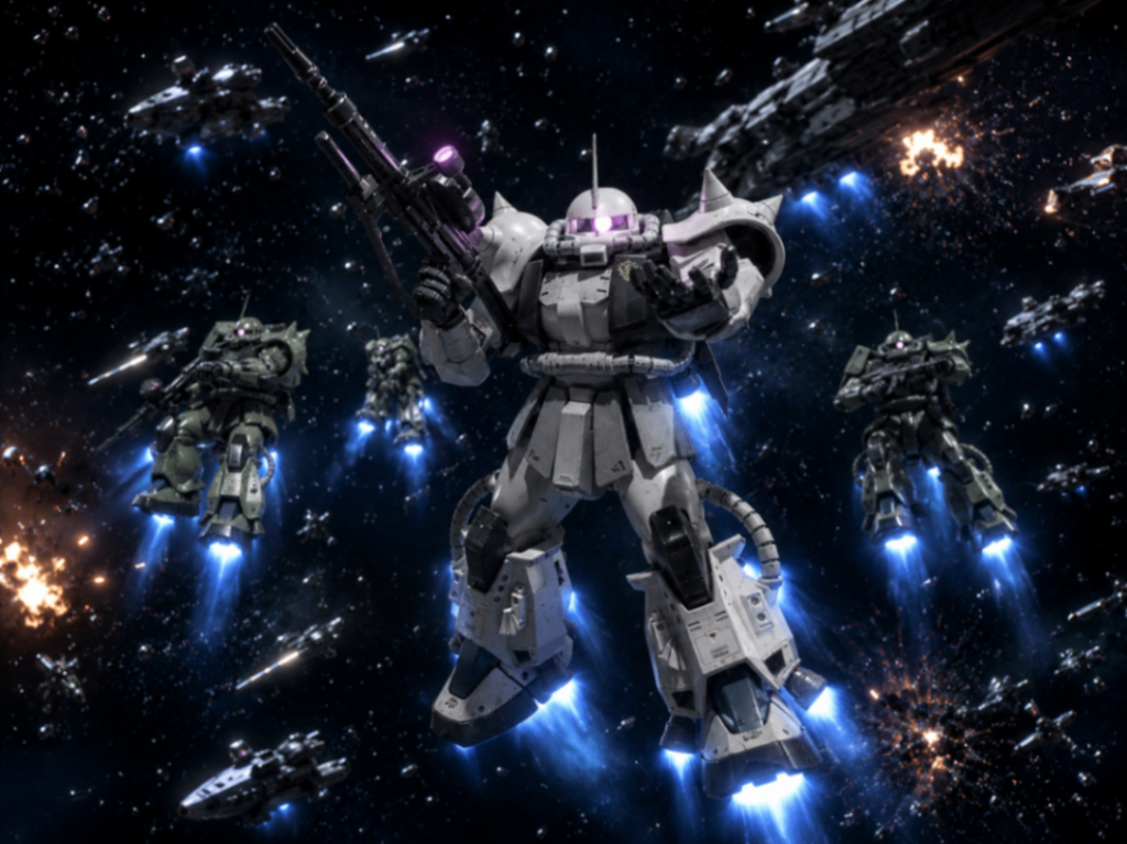 MG 高機動型ザクII シン・マツナガ専用 カスタム仕様 LED組込み–3枚目/制作者：福田 義康