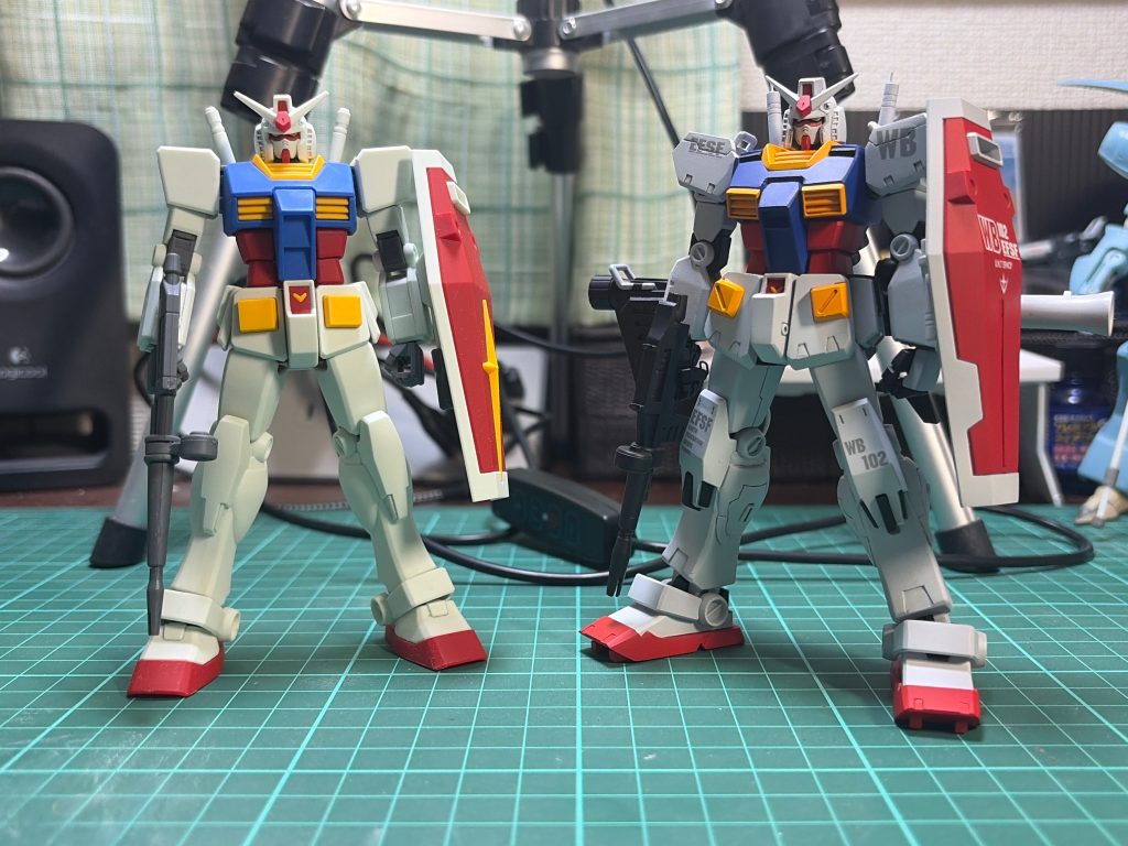 最初は78しっかり作ってないから手頃なEGで作ろー程度の感覚で始めましたが気づいた時にはカトキ風になってました。人生一度はカトキ風で作りたかったのでいいタイミングになりました。もし次があるならジム改、カスタム等買える時。エントリーグレードをカトキverにする-完-