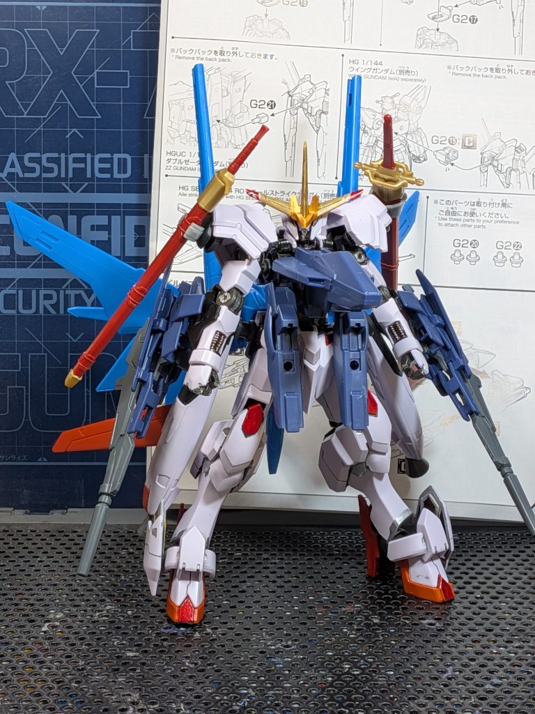 色を塗る前の、端白星アエードーンここで大まかな形をこうやって決めました