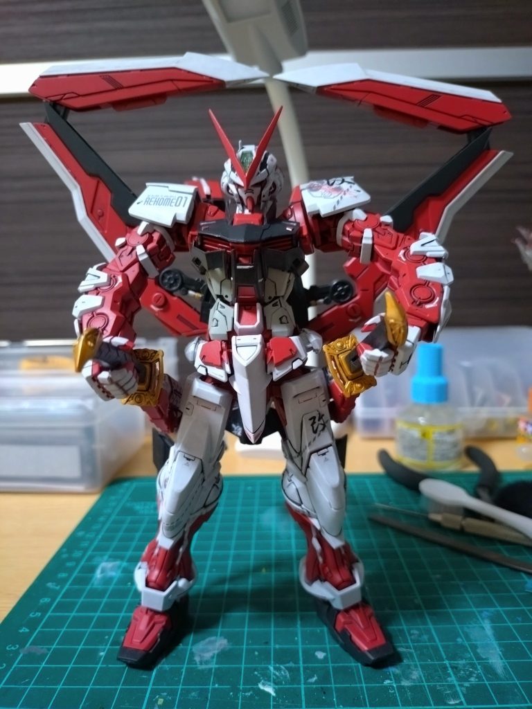 MGガンダムアストレイレッドフレーム改（筆塗り全塗装）
