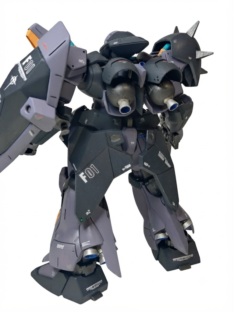 黒…ファントムグレー灰…ルブリスグレー青…青竹色黄…オレンジイエローフレームはスターブライトアイアン、バーニアはシルバーとメタリックブルー。