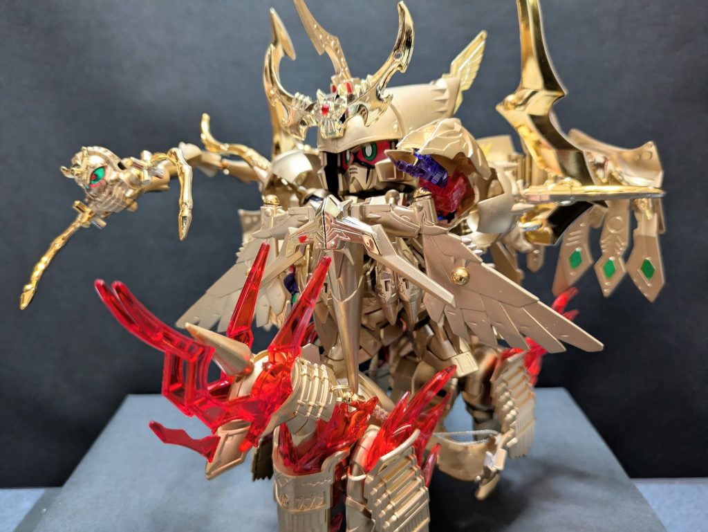 設定上、三羅将は存在しません。同等に四天王に数えられるはずなのに魔星大将軍の部下に成り下がり、コミックでは登場した次のコマで即合体して馬になる不当な扱いを強いられたヘブンズソード、グランド、ウォルターは悪魔神四天王としてきっちり武者化する予定です。