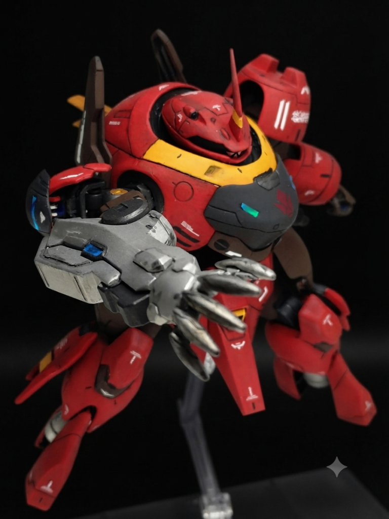 【輻射波動機構】そのまんまバルバトスルプスレクスの右腕です。受け側のジョイントごと無理やり移植してますがガチガチに固めているため保持力、強度ともに上手くできたと思います。