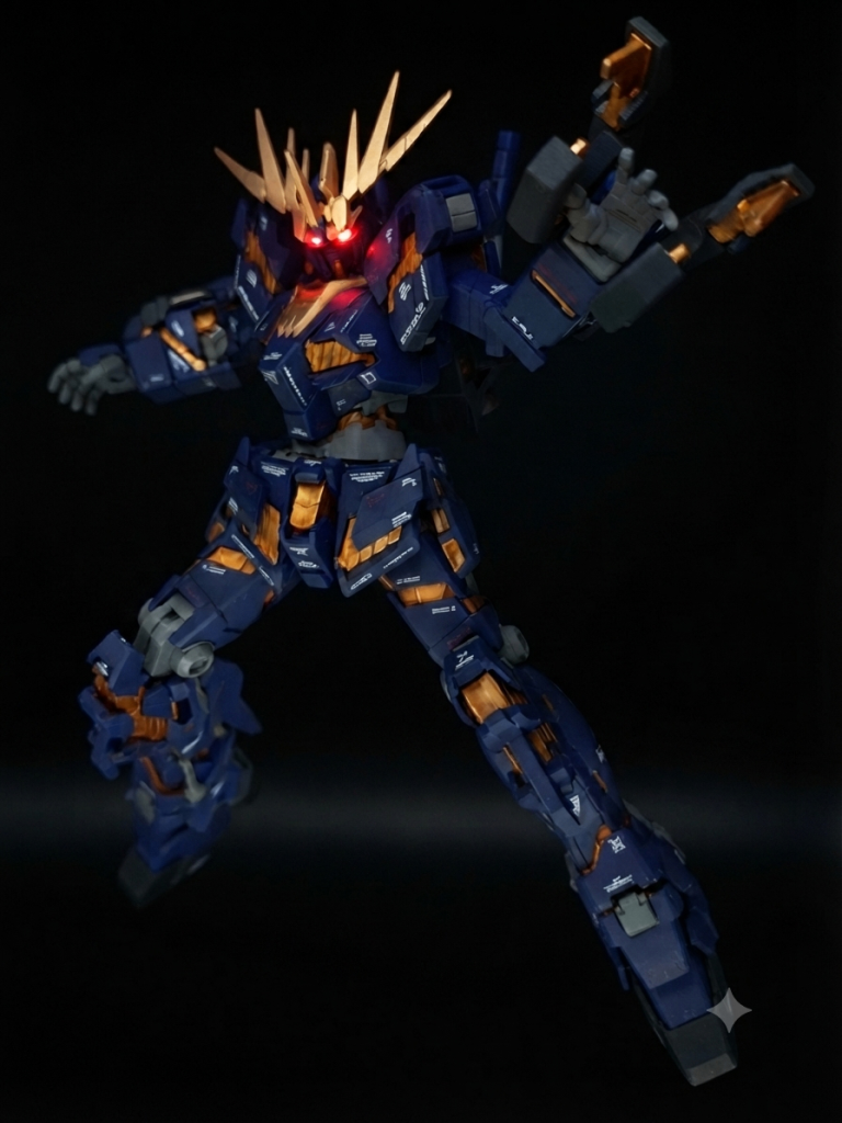 アームドアーマーVNBSと同じ配色で仕上げました。ちなみに両アームドアーマーは本体でデカール貼りすぎたので控えめにデカール貼ってます…