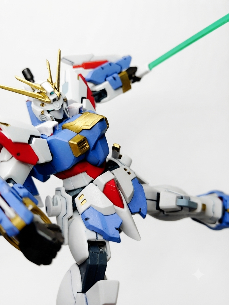 ブレイジングスラッシュ！ビームトンファーよりはこっちのほうがゴッドガンダムっぽいと思います。
