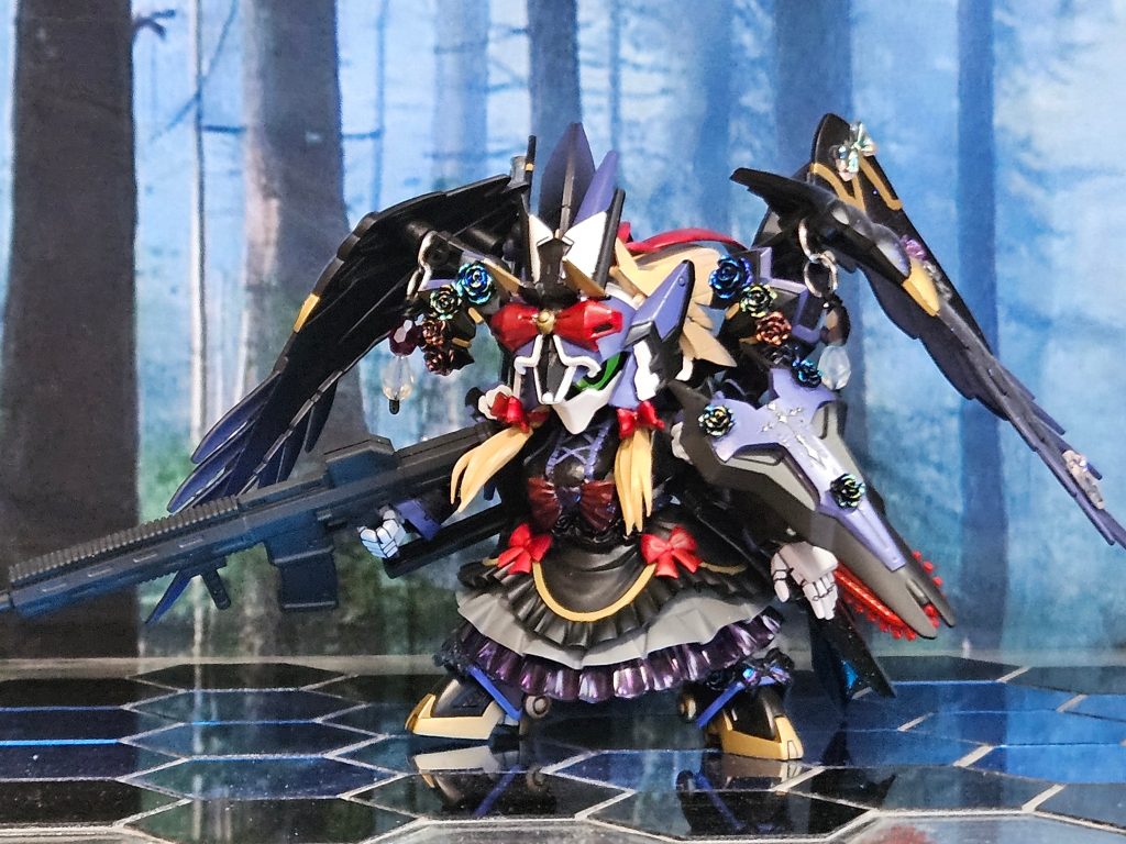 姫騎士ゴスエルガールズプラモ部品にネイルシール等ネイル素材をふんだんに使用。