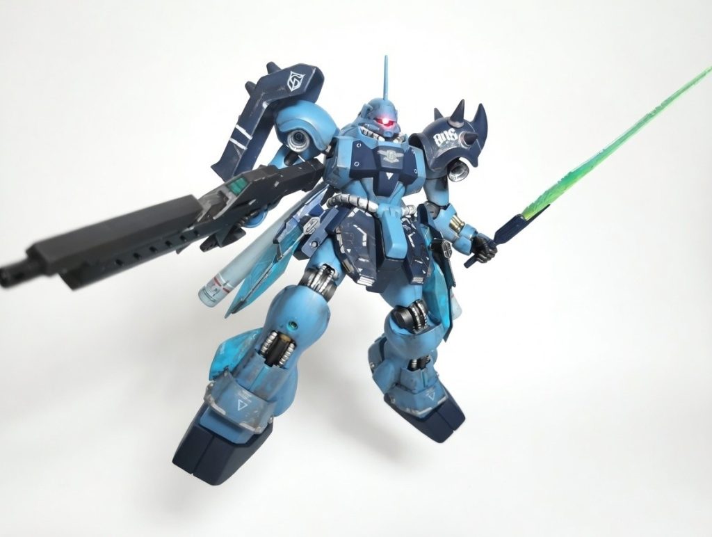 武装:・大型ビームライフル・ビームマシンガン・ビームサーベル・ファンネル( シールド部3基×2)・腰部ファンネル( 10基×2)・シュツルムファウスト×4