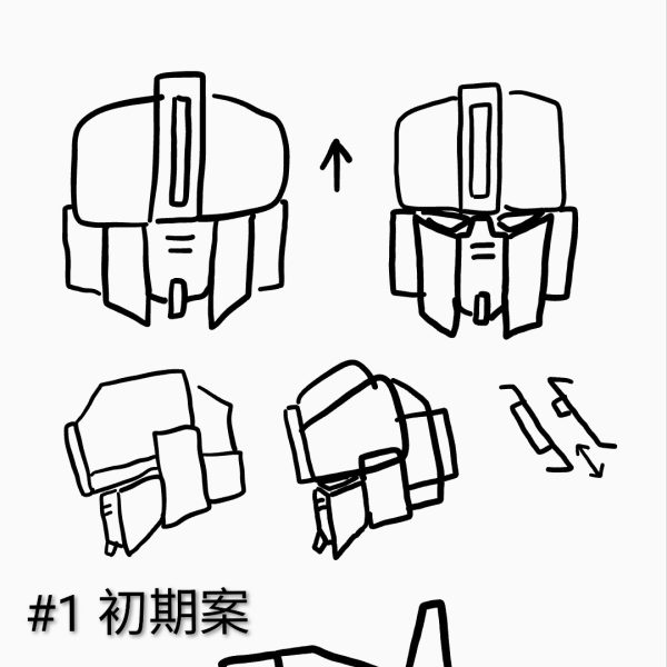 ここにバイザー付けたいけど、どーするか悩み中の今日この頃。&nbsp;&nbsp;頭部デザインは元々、パトレイバーのイングラム3号機を参考に制作してました。(アニメ、ゲーム版の方)&nbsp;が、やっぱりBDはジム顔であってこそのBDだよなぁ……と思い立ったのでなんやかんや変更することに。&nbsp;画像2枚目は初期案のスケッチ。この時のデザインは、まだイングラム3号機の面影が大きかった感じ。画像3枚目は今後変更する際のアイデア出しスケッチ。画像4枚目の映画版のイングラム3号機のバイザーを参考に、斜めを向いているシャープなものにする予定だけど、どうやって取り付けるか悩んでる……（2枚目）