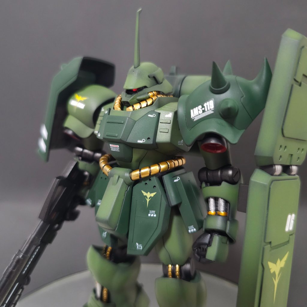 HG ギラ・ドーガ 黒立ち上げ グラデーション塗装