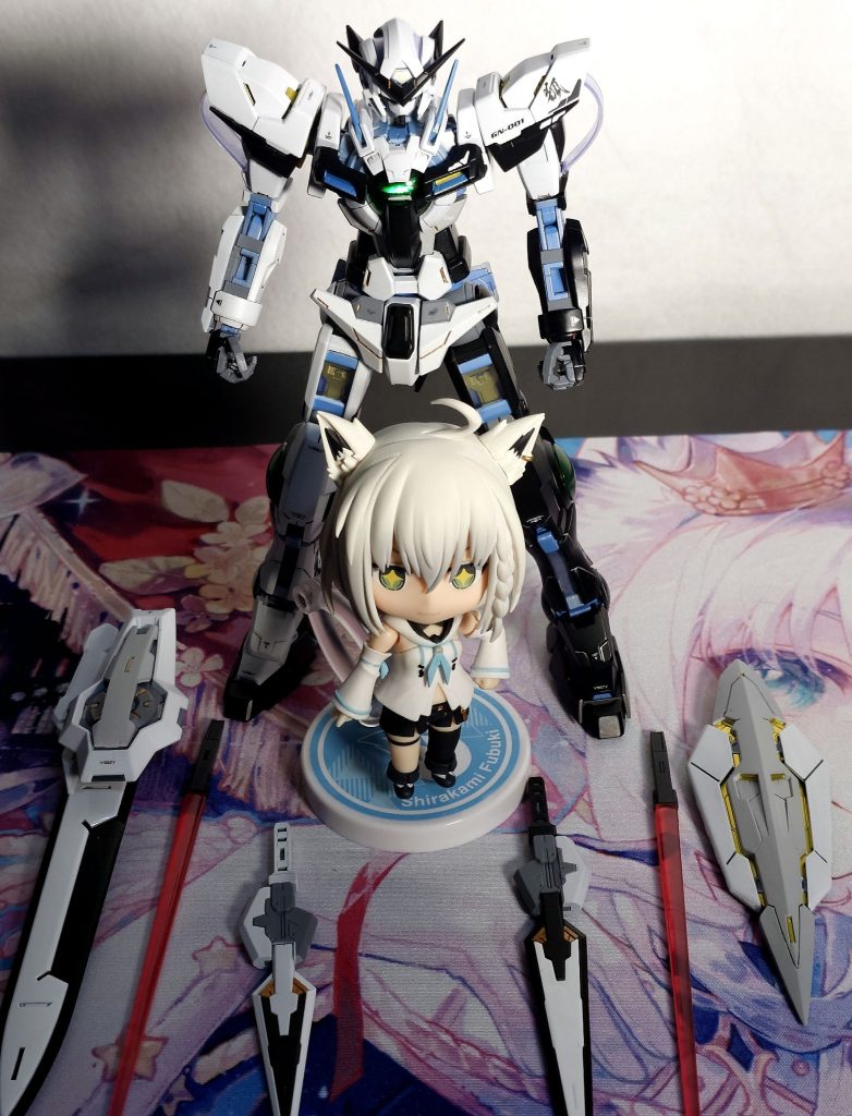 MGエクシアは背負い物もないのでシンプルで作りやすくて良いキットでした