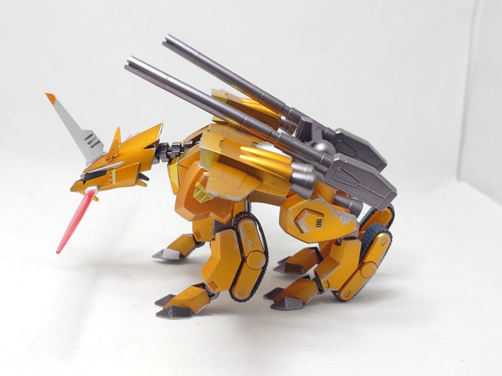 【全塗装メタリックの砂漠の虎】ラゴゥ モノアイ改造–3枚目/制作者：ライカ