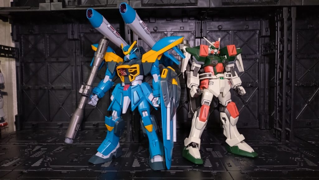 バスターの系譜ということでバスターガンダムとのツーショット