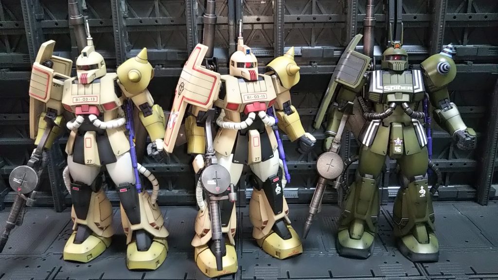 ザクキャノン各種揃い踏みまだまだ増えます（積みが3）