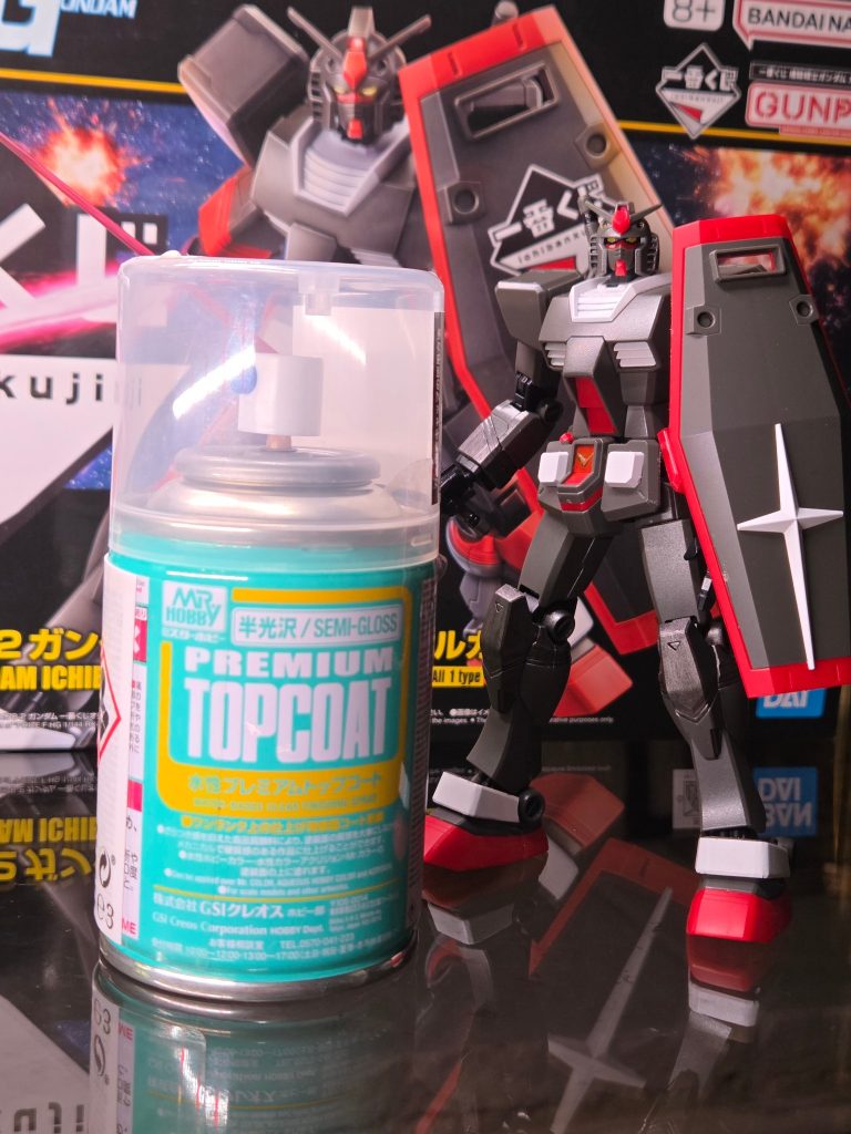 First time using semi-gloss top coat. Doesn't look too different and adds a bit of texture.&nbsp;