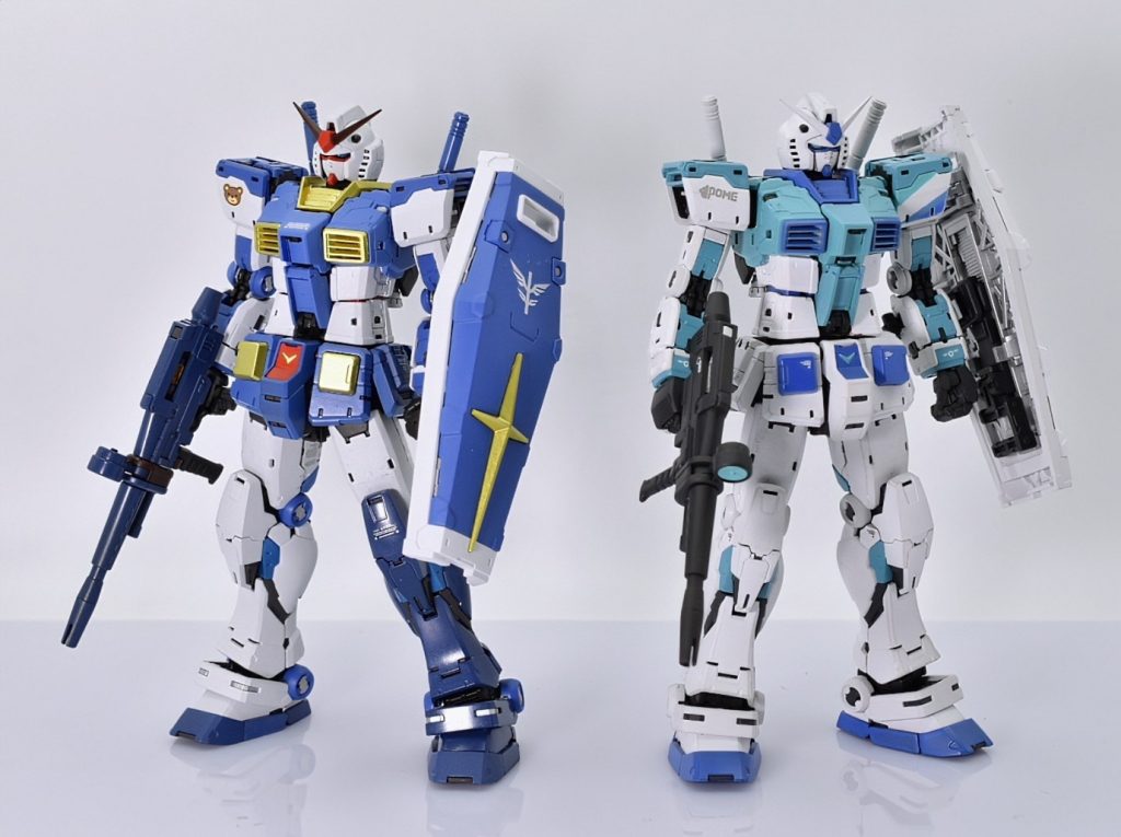 以前制作したホロライブカラーのガンダムとツーショット