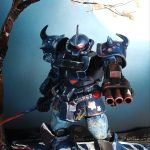 「月下蒼鬼」　グフカスタム浮世絵風