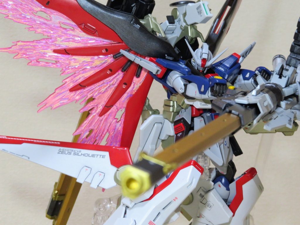 HGCE デスティニーガンダムSpecⅡ+ゼウスシルエット筆塗り（一部スプレー）全塗装（後編）–6枚目/制作者：らり～