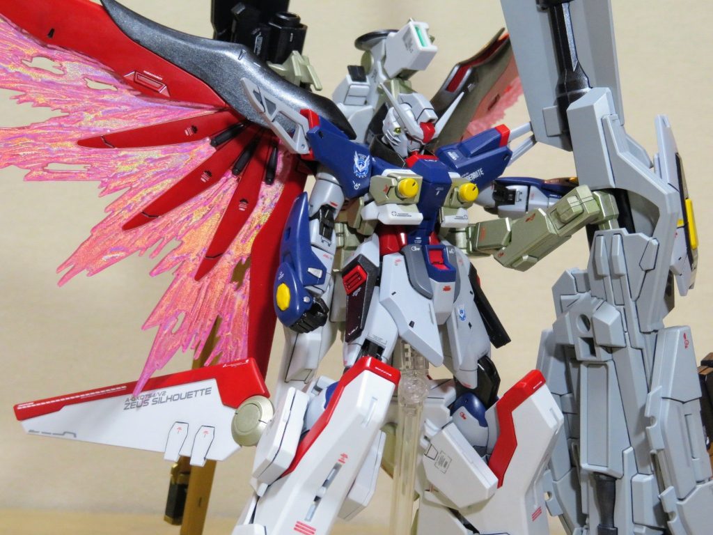 HGCE デスティニーガンダムSpecⅡ+ゼウスシルエット筆塗り（一部スプレー）全塗装（後編）