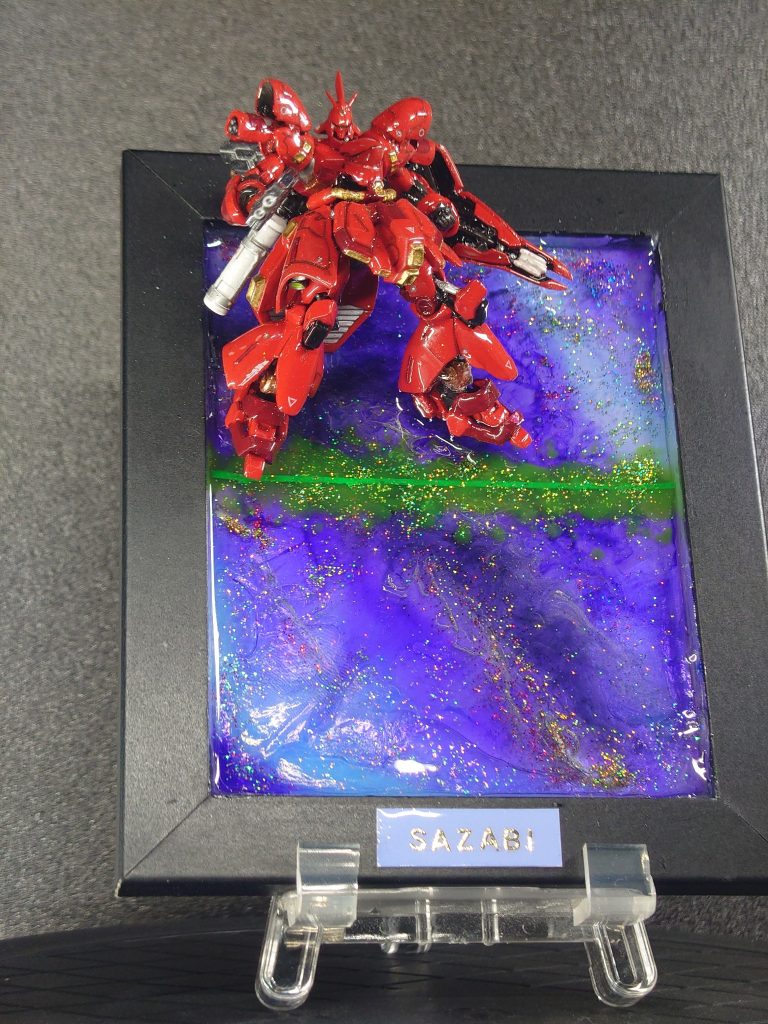 前回作成したνガンダムに続き、サザビーを同じ形式で作成しました(gundam-kao6)