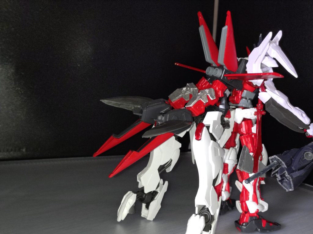 後ろ見方によって肩が馬の顔に見えなくも····