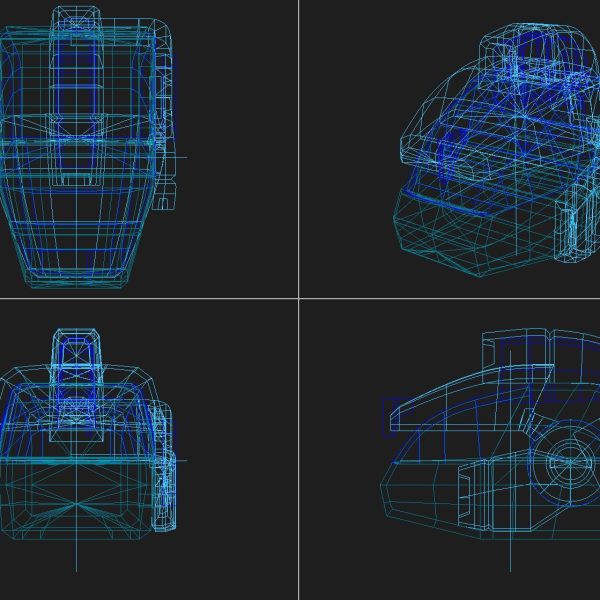 オモチャっぽいデザインのガンタンクを、より兵器っぽくするため３Ｄプリンタでワンオフのパーツを制作して装着しました（3枚目）