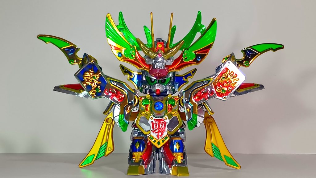 かつてあった「武神輝羅鋼キャンペーン」の天零頑駄無 超輝羅鋼バージョンをイメージして、主に白いパーツをシルバーメッキに塗装しました