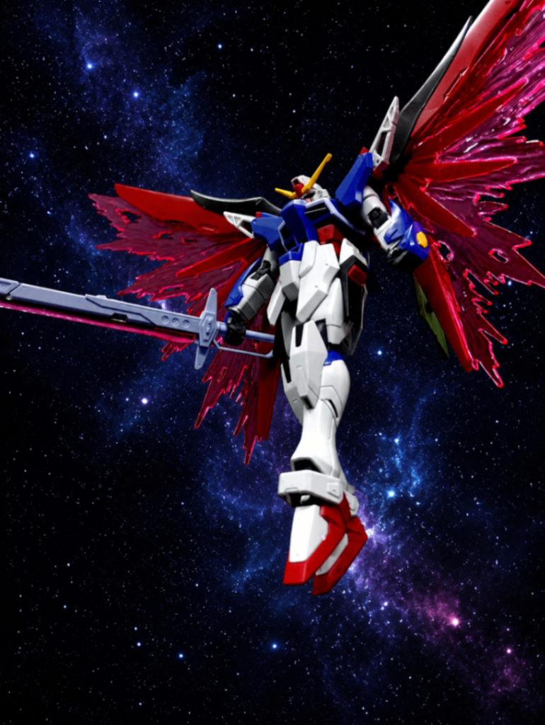 ChatGPTに背景を加工してもらったガンプラの写真