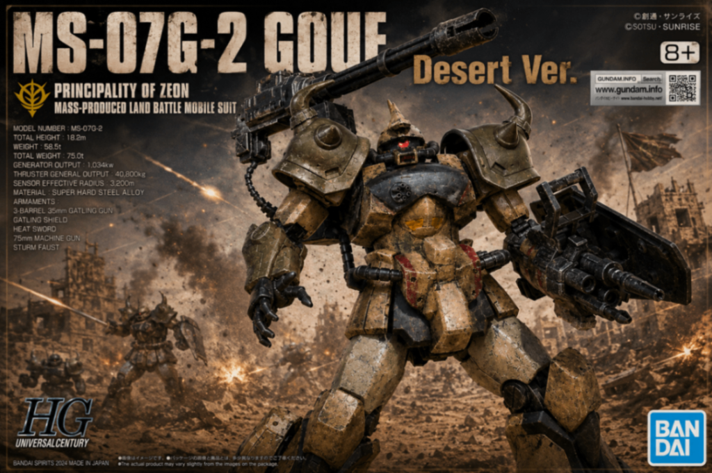 チャッピーにパッケージアート作ってもらいました　^_^ グフ戦術強攻型　キット販売して欲しいですわぁ　😭今回もご覧いただきありがとうございました^_^