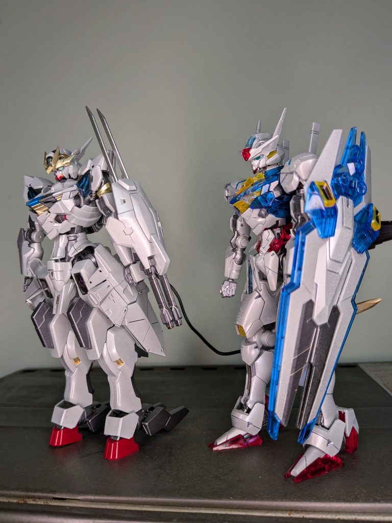先日作ったミキシング機体と色を統一した影響か、ミキシング機の大胸筋が　スゴいムチムチに見える💪