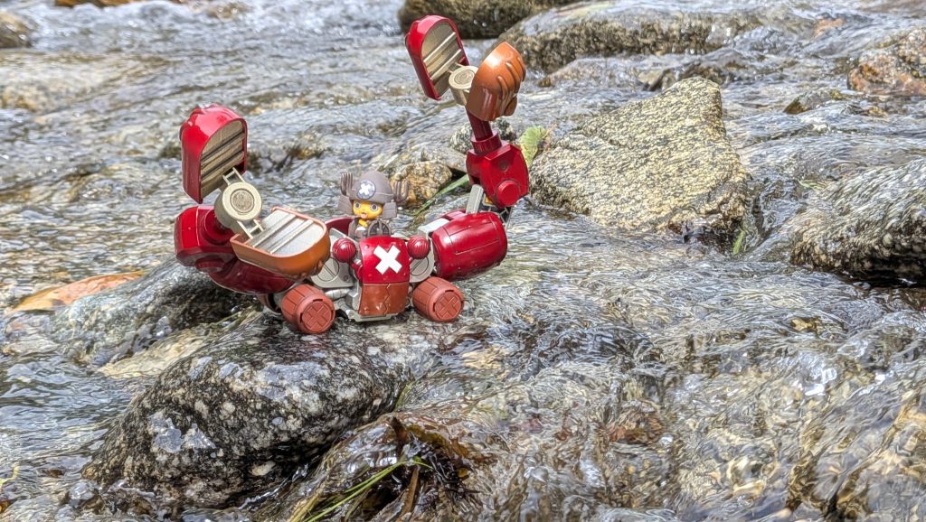 作品名：チョッパーロボ(カニ🦀)<p>チョッパーロボ作りました。 サワガニがいっぱい居る川で撮影してみました😊</p>
