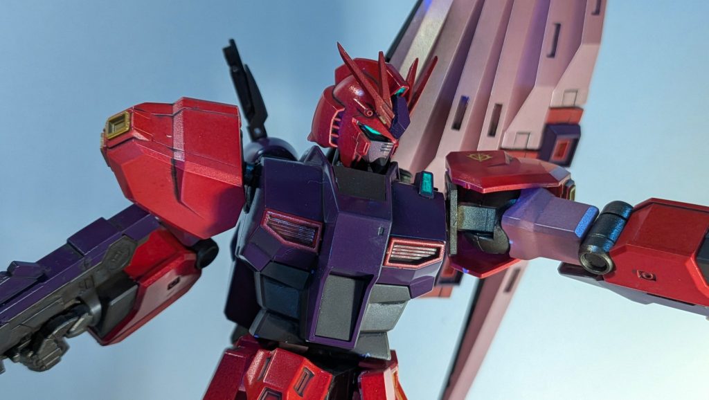 赤いνガンダム　◆闇落ちシリーズ03–5枚目/制作者：Mio キャンプ場＆ガンプラ