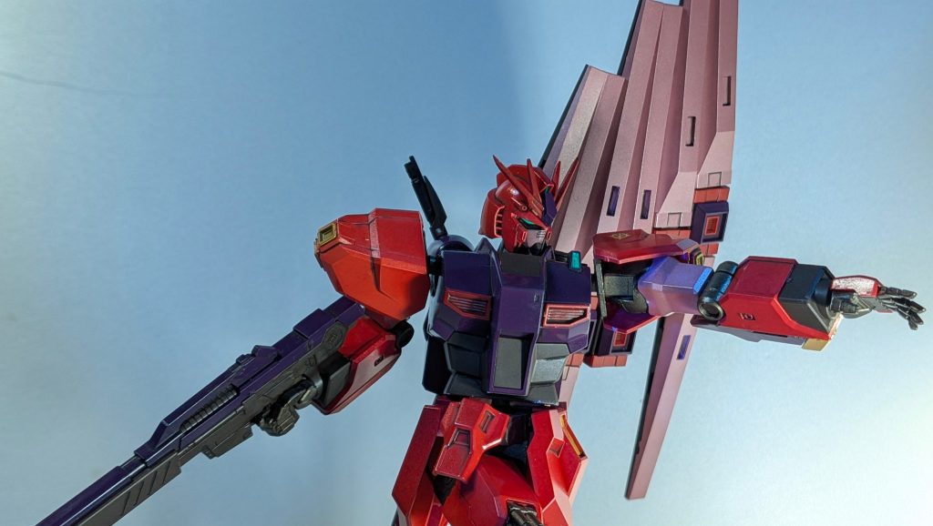 赤いνガンダム　◆闇落ちシリーズ03–2枚目/制作者：Mio キャンプ場＆ガンプラ