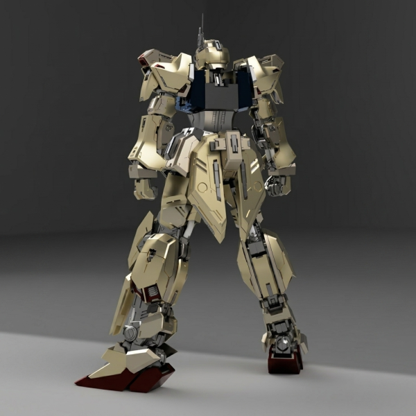 武装やバックパックを除く全身のディティールが見えてきました〜。ということで、お試しでレンダリング。どうですかねえ？今は脚部可動部の作り込みに時間かけています。今回、ポリキャップはほとんど使わず、ネジと皿バネを使った「トルクヒンジ」をメイン関節に採用しようかと。まだCAD上の空論ですが、なんとか重たいレジンに負けない、しっとり関節をつくりたい！！！つくりたいのだ！！！！（2枚目）