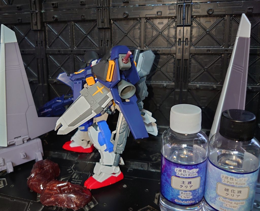 オプション接続用のボールジョイント自作おゆまる+2液レジン+３ミリランナー型はバイアラン系の関節を複製