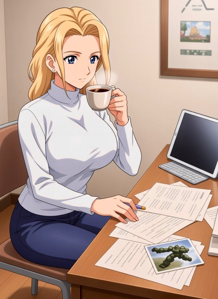 おもちゃといえば戦後の特需景気に乗じて、ある二つのおもちゃ会社がガンダムの「商品化権」を巡ってシノギを削っているというウワサが広まってるから、それを取材してみるのも悪くないわね。