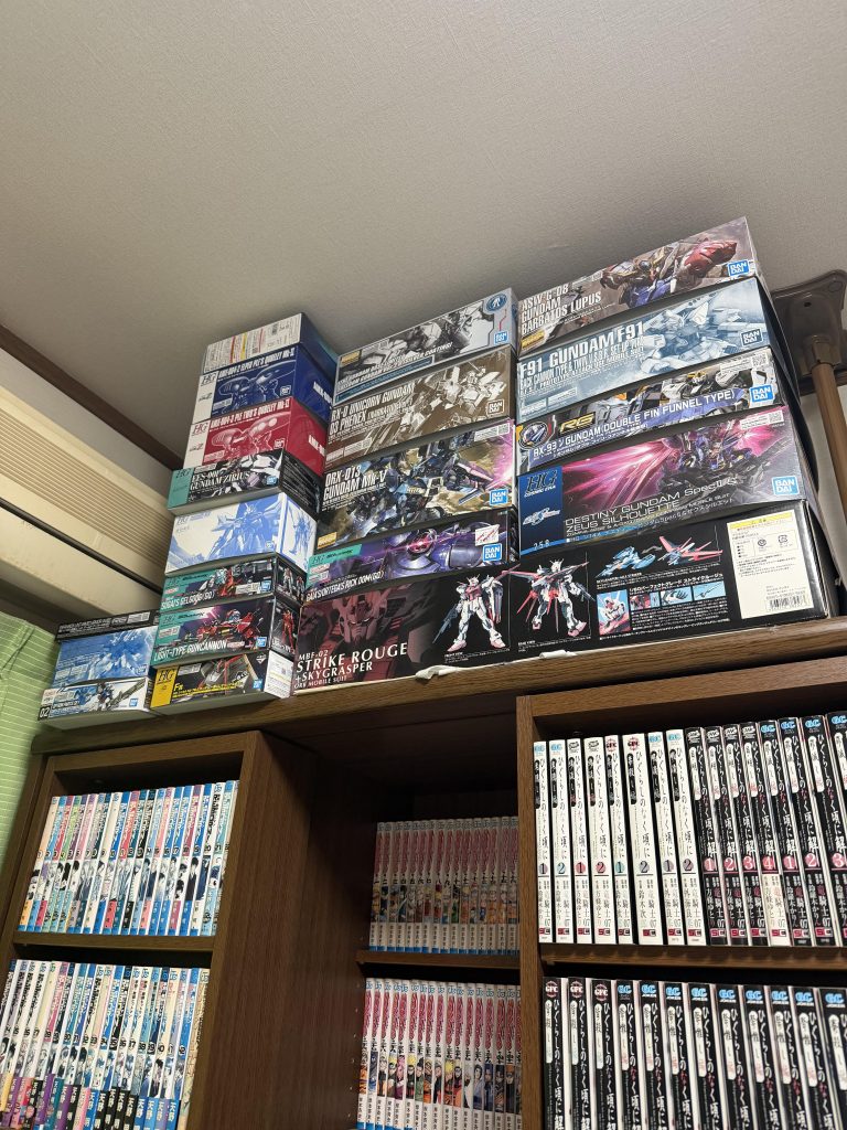 作品名：PGルージュは20年くらい前に作ったので空き箱です<p>ここからさらに買って増え続けているので足の踏み場がなくなってきたよ🙃 PGUνガンダムが1番邪m← 頑張って減らします！ p.s.漫画で年齢バレそ〜笑</p>
