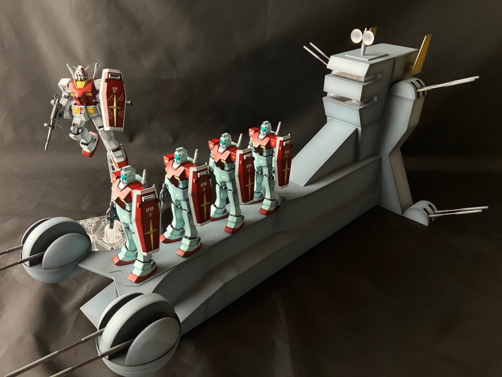ジオラマ1年戦争戦勝記念式典（1/144サラミス）–5枚目/制作者：いぬわし