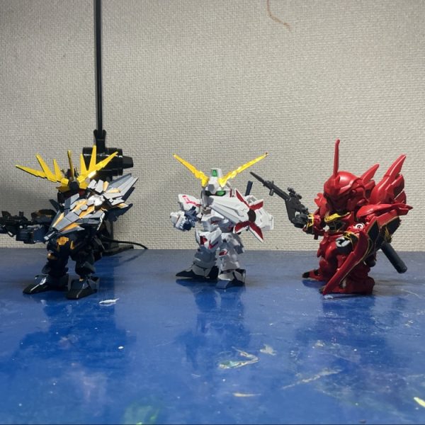 (再投稿)SDEX  バンシィ・ノルン(デストロイモード),ユニコーンガンダム(デストロイモード),シナンジュ