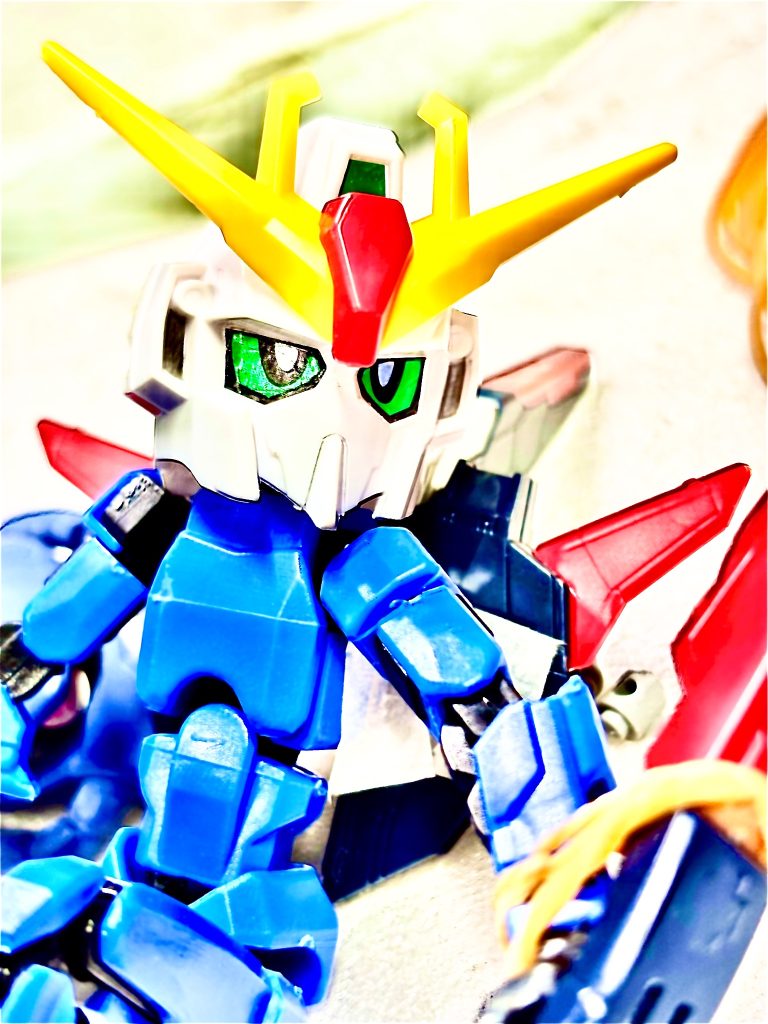 閲覧ありがとうございます。BB戦士ゼータガンダム を出来心でセリアの戦闘フィギュアと融合召喚したお姿に成ります。笑