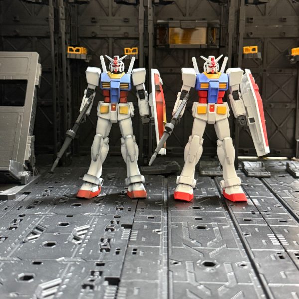 EG ガンダム 塗装方法比較
