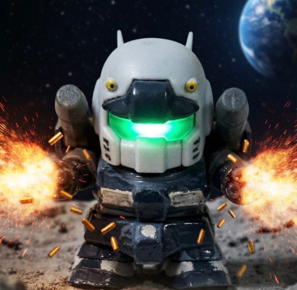 両腕ともガンタンクのものにしてもサマになる(zaku-kao2)