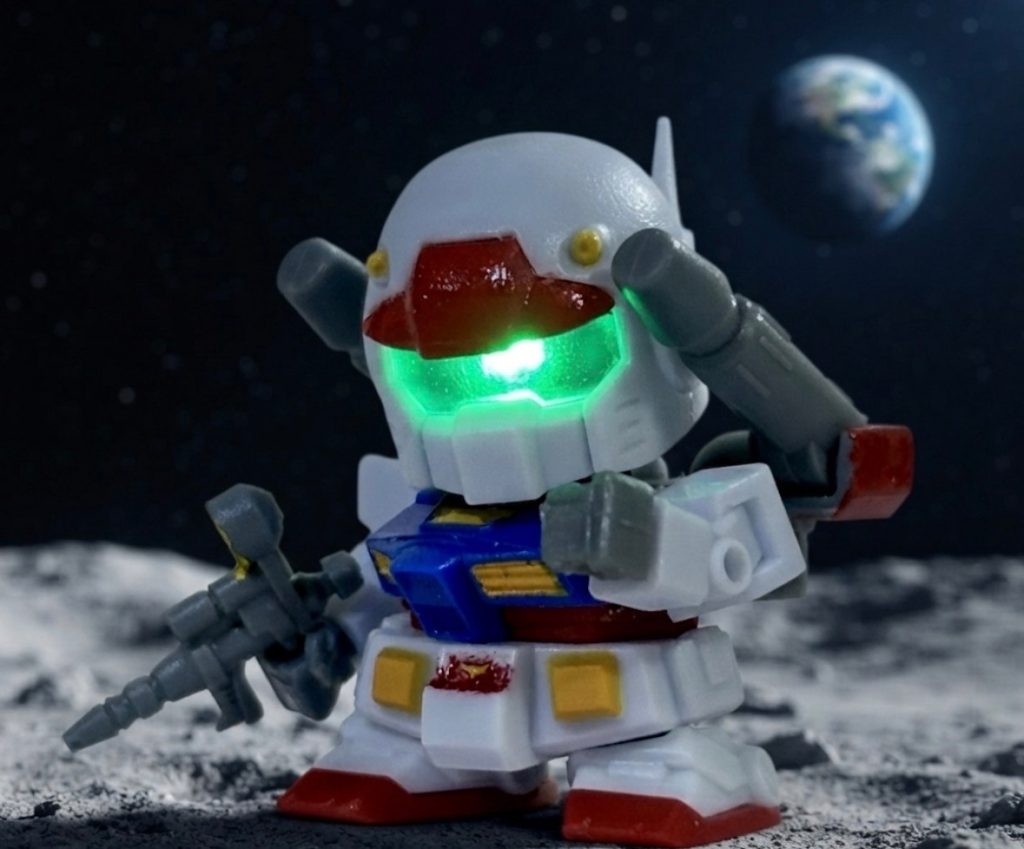 惜しむらくはガンダムハンマーが武器セットに付いていればもっとサマになったはずである(gundam-kao9)