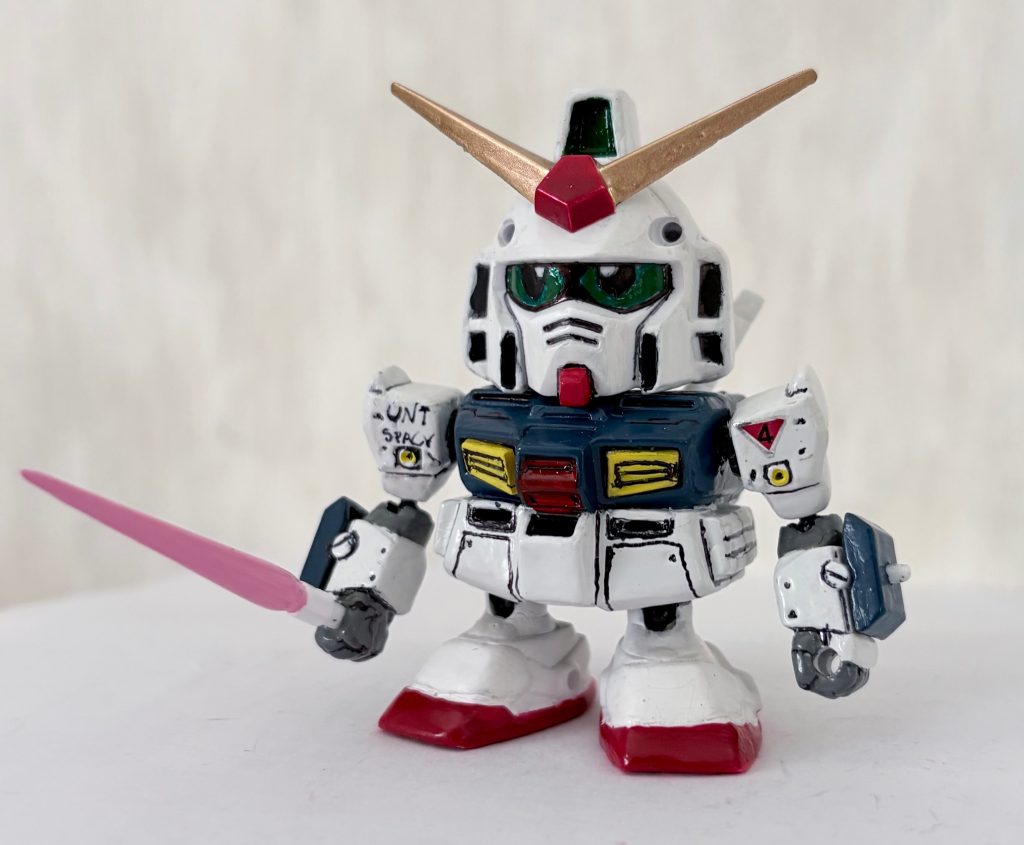 ツノは武者ガンダムに足は農丸のモノを組み合わせた(gundam-kao6)