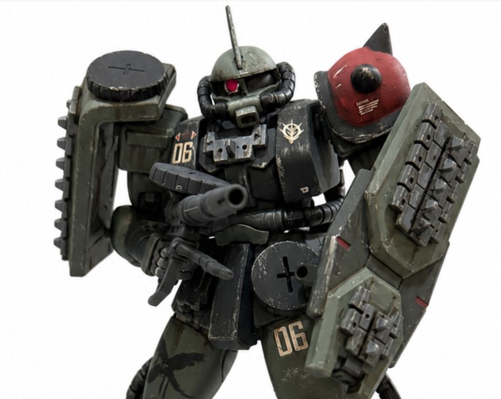 レッドショルダーにしました。ザクマシンガン汚すの忘れてました🖌️