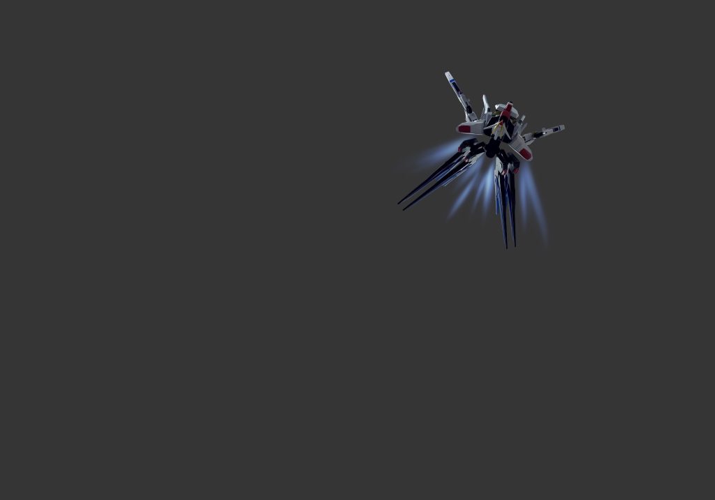 【GIFアニメーション】ストライクフリーダムガンダム 光の翼–4枚目/制作者：m_a.r.t_n