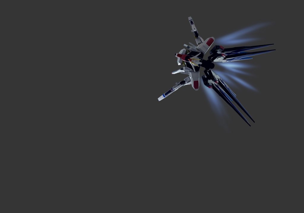【GIFアニメーション】ストライクフリーダムガンダム 光の翼–5枚目/制作者：m_a.r.t_n
