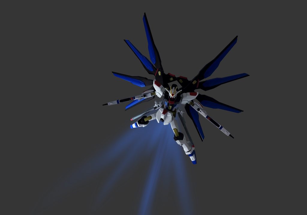 【GIFアニメーション】ストライクフリーダムガンダム 光の翼–7枚目/制作者：m_a.r.t_n